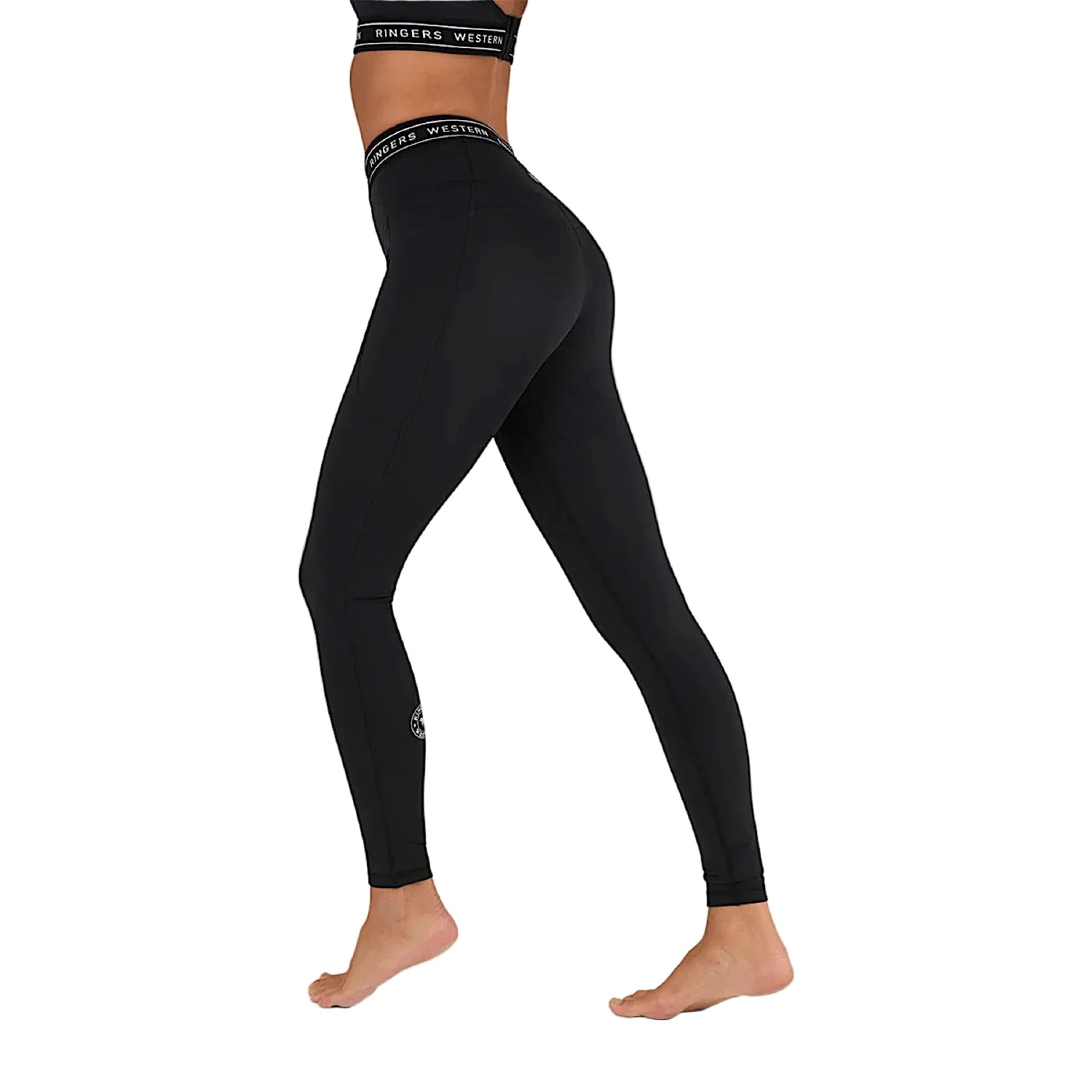 Ringers Western Womens Ringers Active Logo Elastic Pocket Legging - Black - Image 3