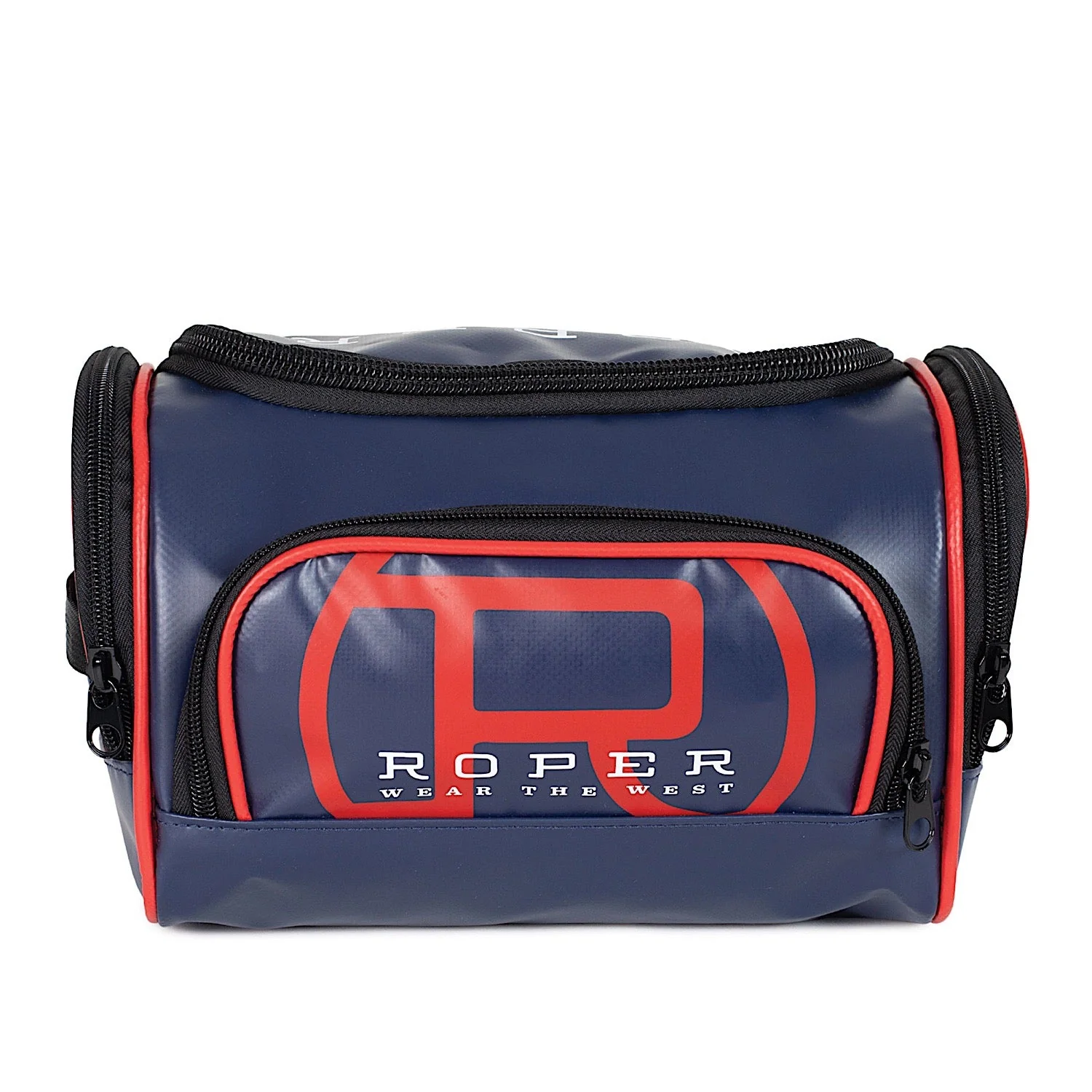 Roper PVC Toiletries Bag - Navy / Red - Image 2
