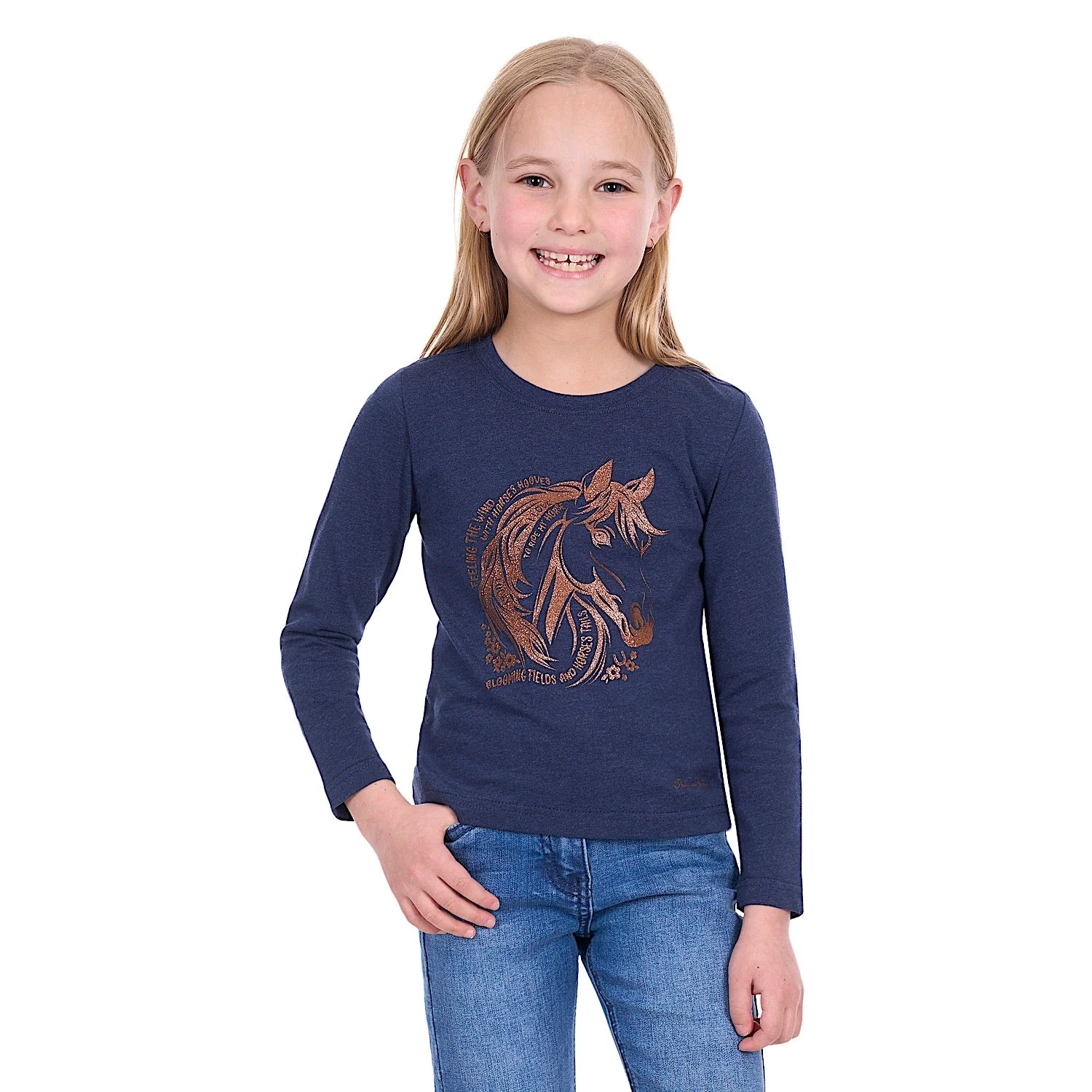 Thomas Cook Girl's Sasha Long Sleeve Tee - Navy Marle
