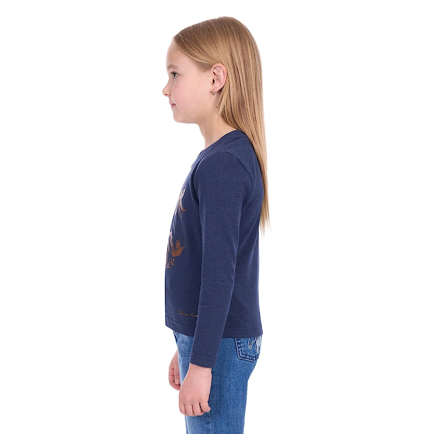 Thomas Cook Girl's Sasha Long Sleeve Tee - Navy Marle - Image 2