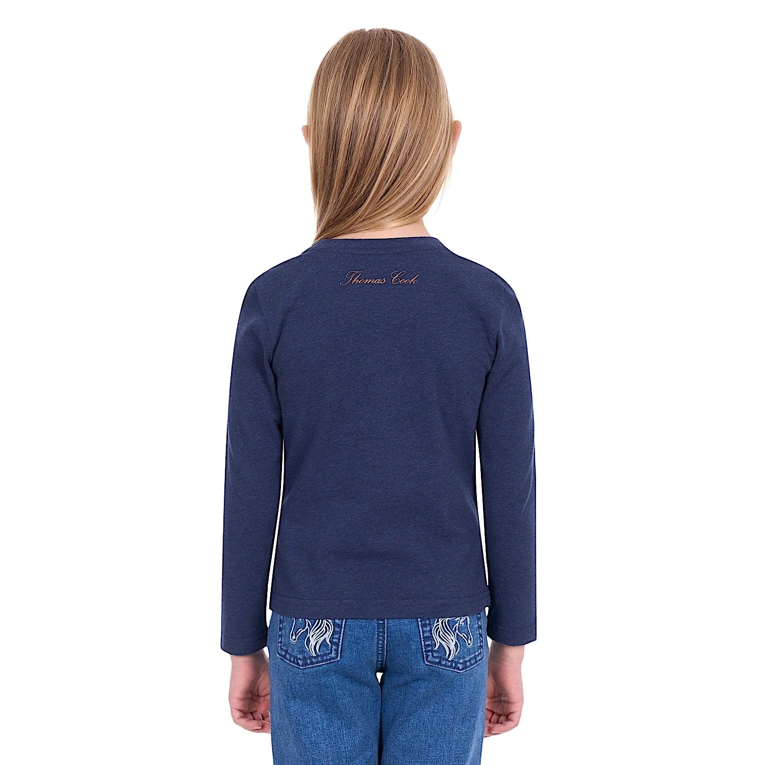 Thomas Cook Girl's Sasha Long Sleeve Tee - Navy Marle - Image 3