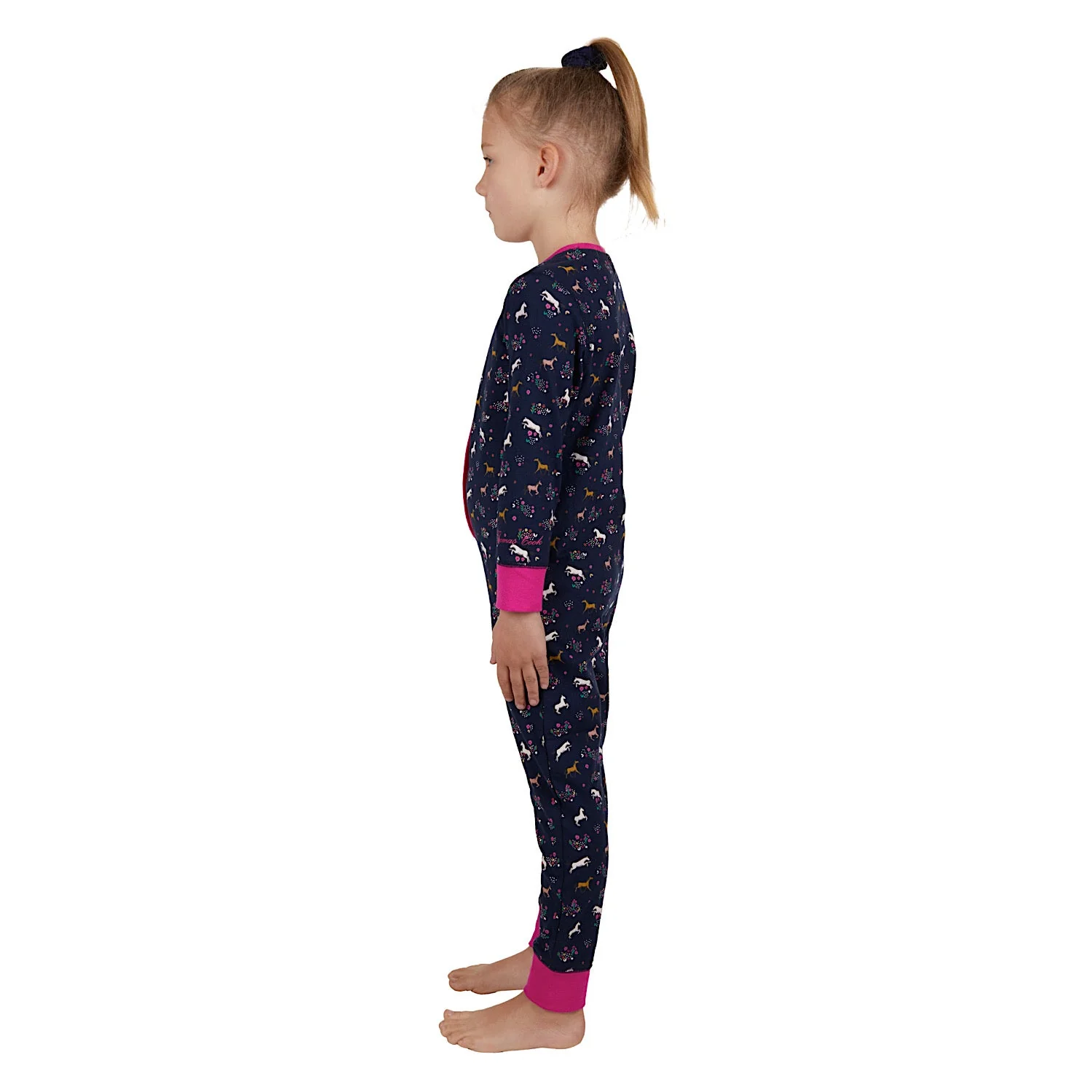 Thomas Cook Girls Shine Glow-In-The-Dark Onesie Navy/Berry - Image 2
