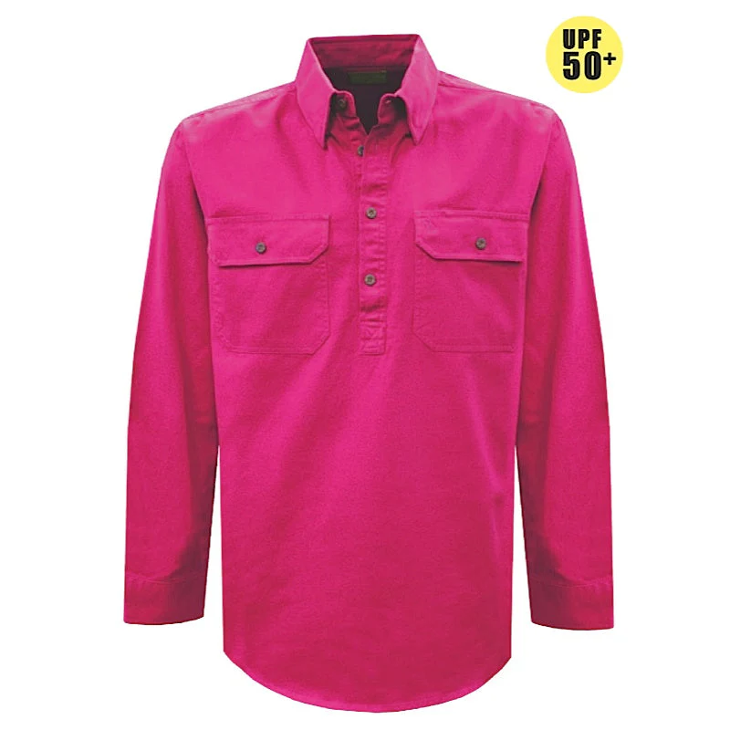 Thomas Cook Light Drill 1/2 Plkt Shirt Hot Pink - Image 2