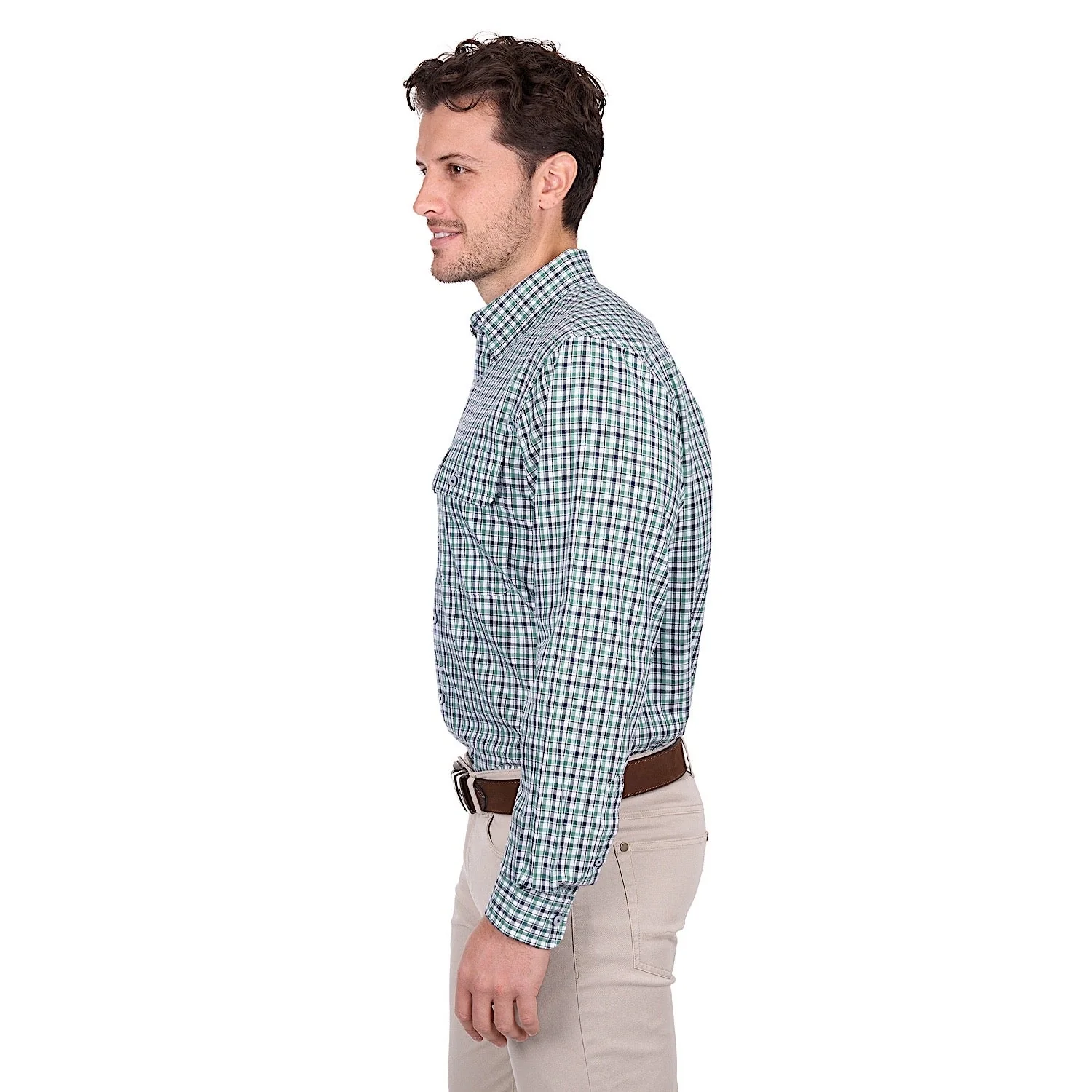 Thomas Cook Men's Edward Shirt - Navy / Green - Image 3