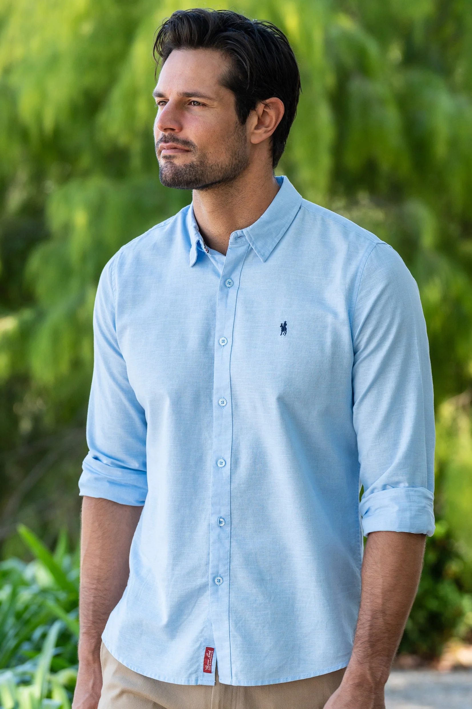 Thomas Cook Men's Linen Tailored Shirt Light Blue - Image 4