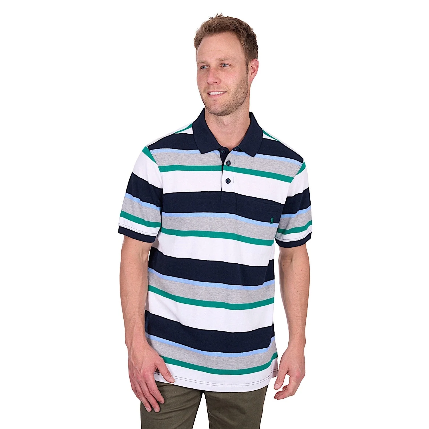 Thomas Cook Men's Paul Polo - Navy/Grey Marle