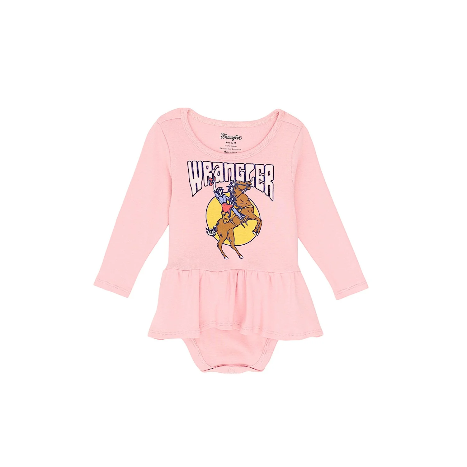 Wrangler Baby Girls Bodysuit with Skirt - Pink