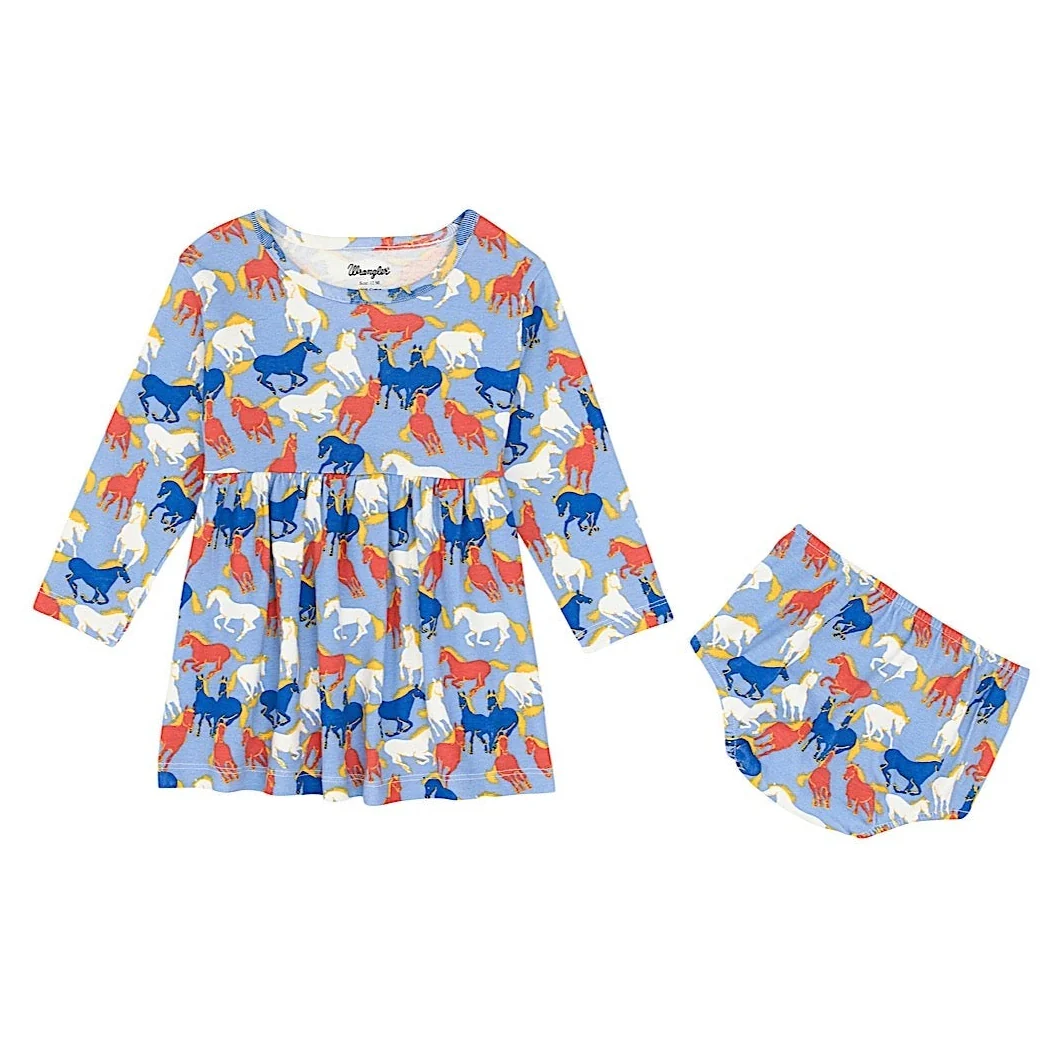 Wrangler Baby Girls Knit Dress - Blue