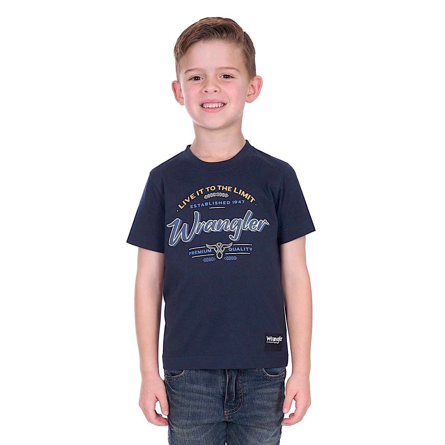 Wrangler Boys Joel T-Shirt - Navy - Image 2