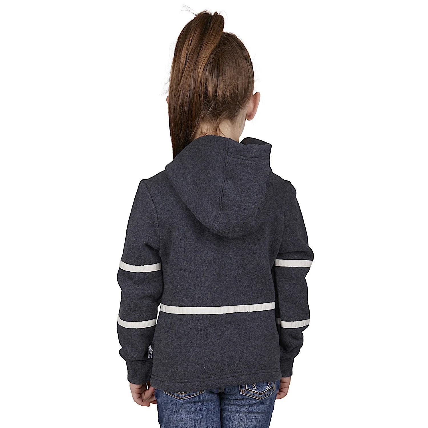 Wrangler Girl's Cathie Pullover Hoodie - Charcoal - Image 2