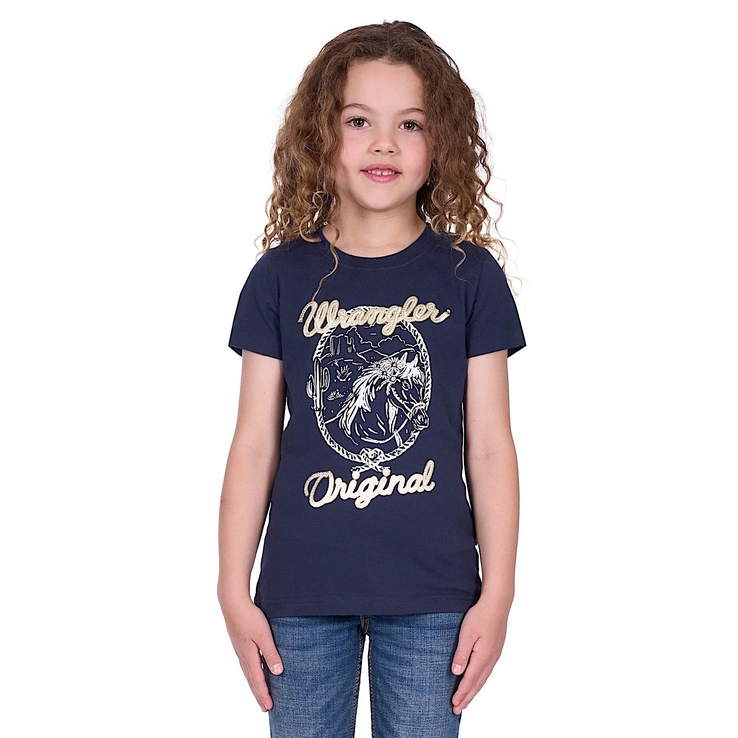 Wrangler Girl's Glenda Tee - Navy - Image 2