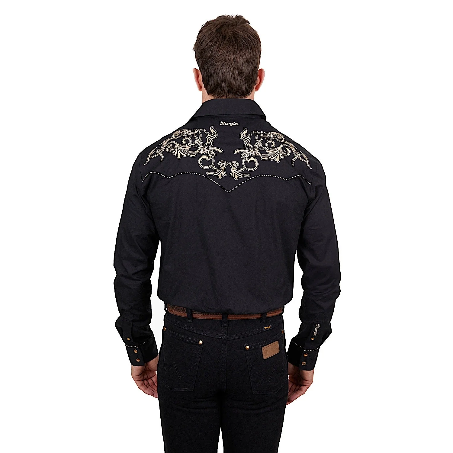Wrangler Men's Adam Embroidered Shirt Black - Image 2