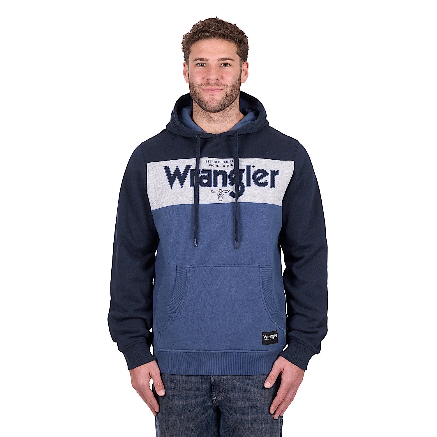 Wrangler Men's Clinton Hoodie - Navy/Denim