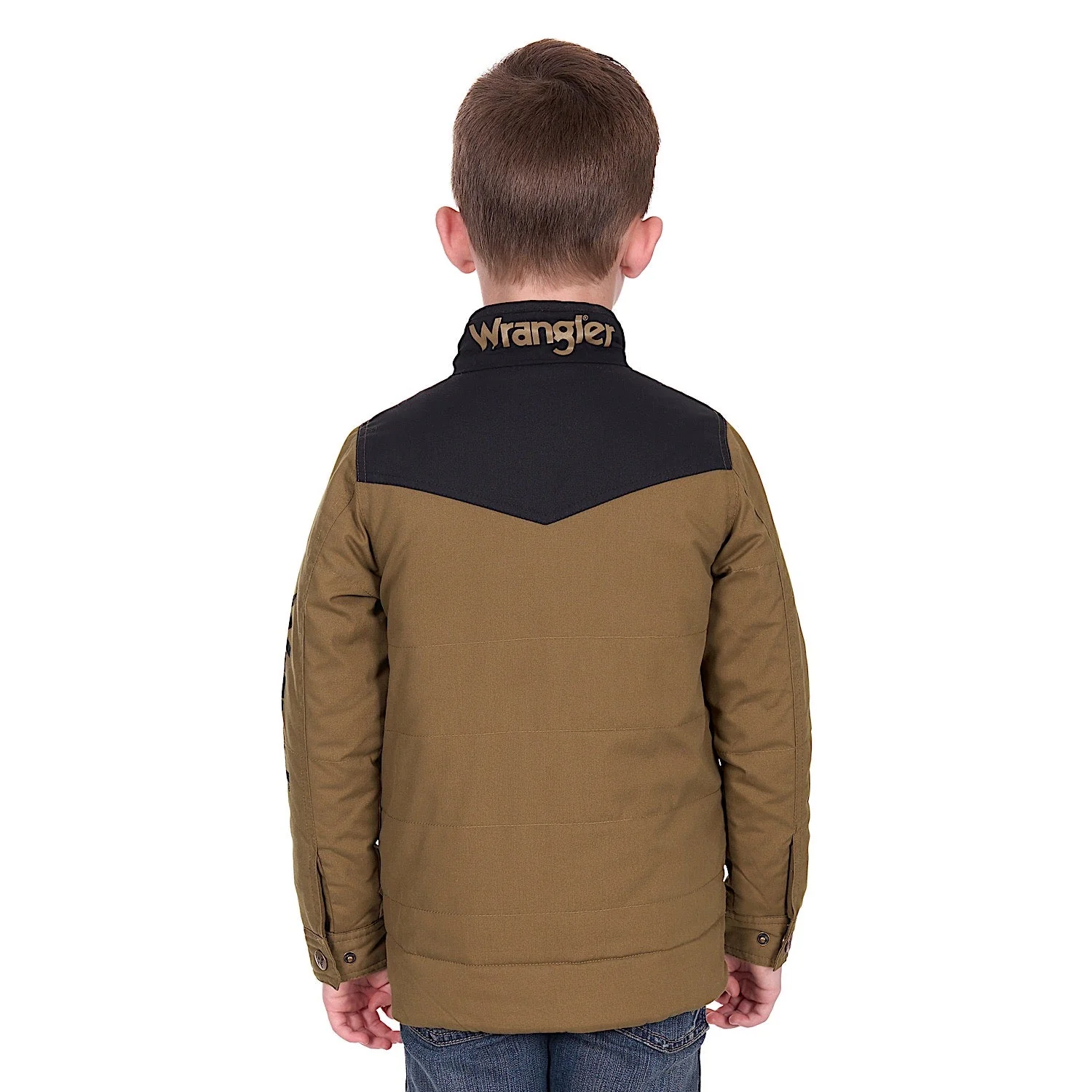 Wrangler Ruben Jacket - Dark Tan/Black - Image 3