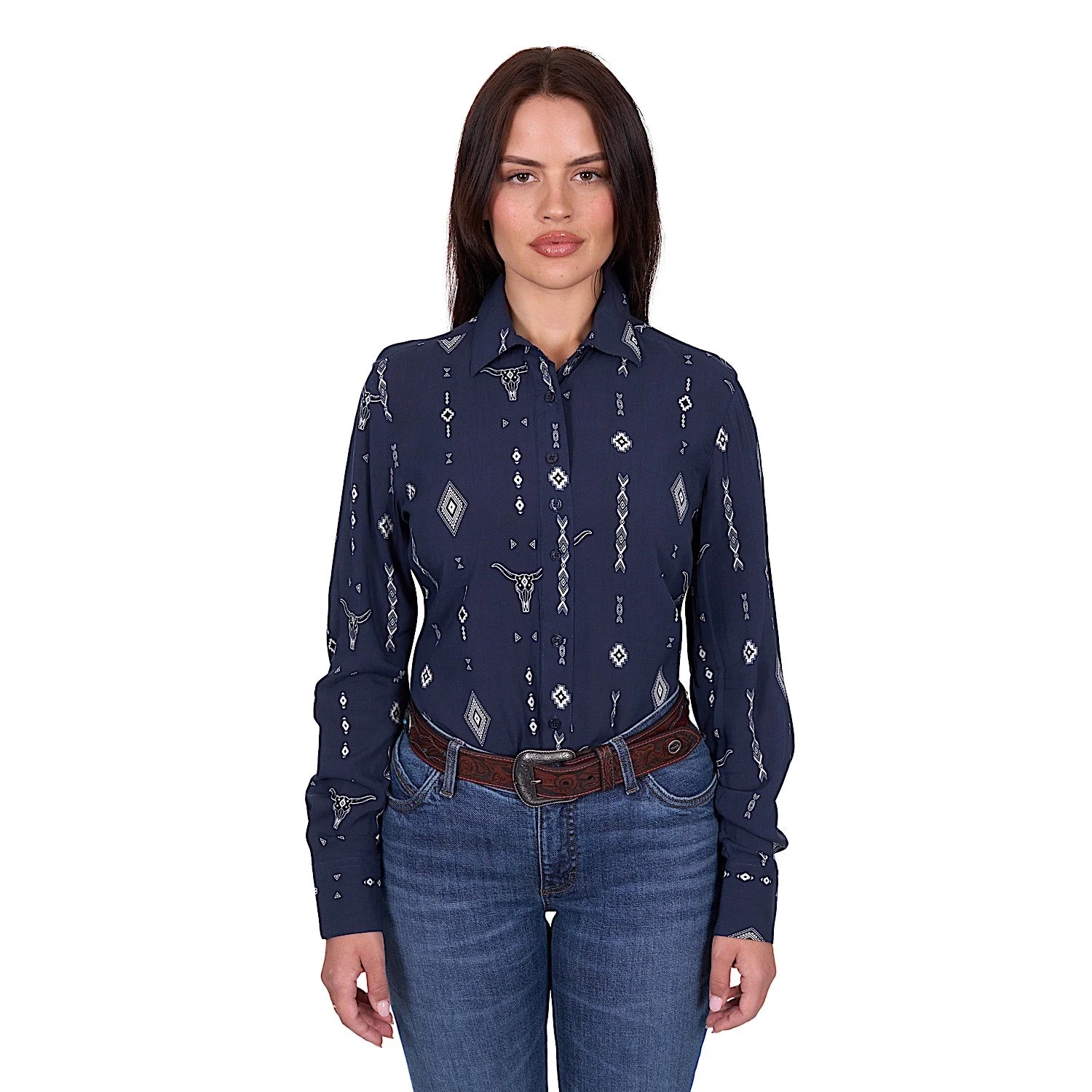 Wrangler Women's Austin Shirt - Navy - Image 3