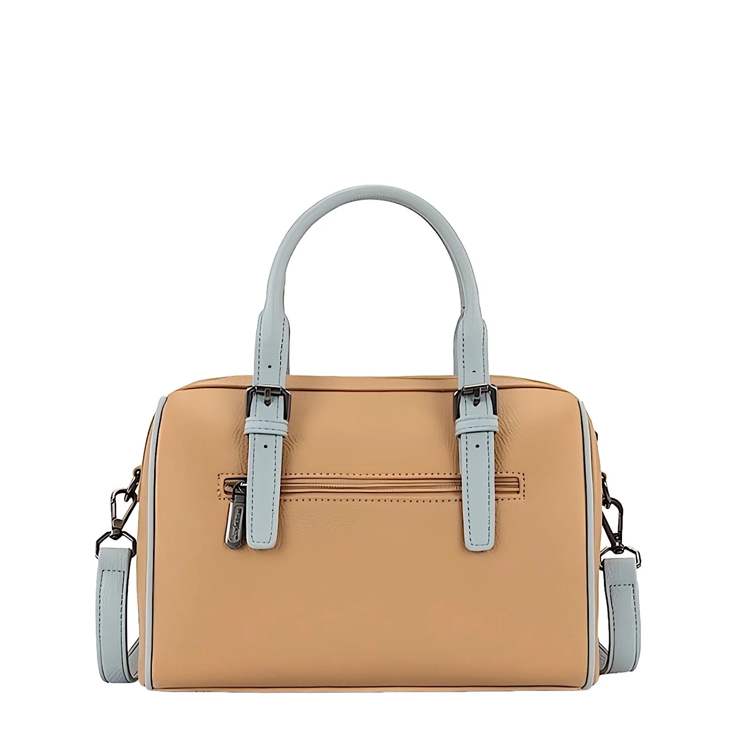 Wrangler Women's Boston Stitch Barrel Bag - Camel/Blue - Image 2