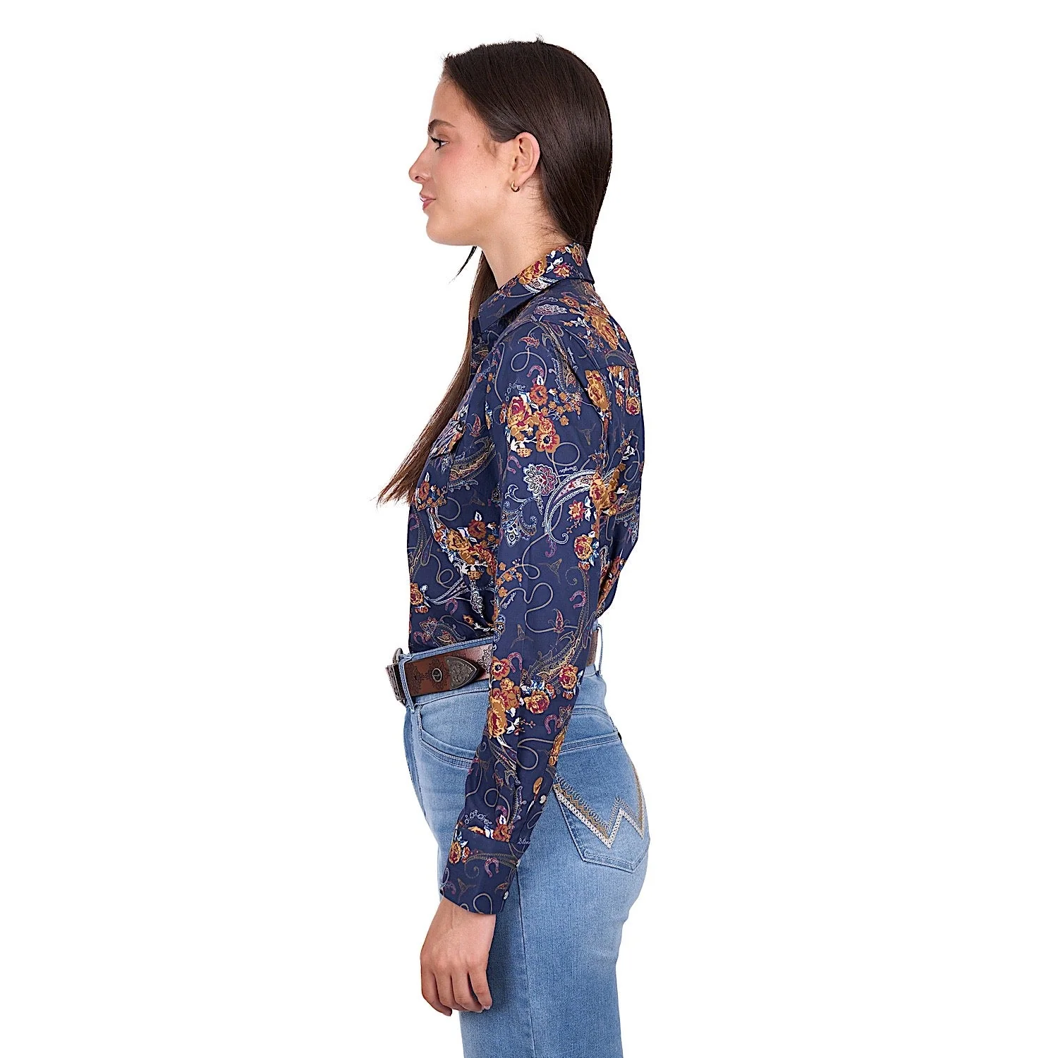 Wrangler Women's Bronx Shirt - Navy - Image 3