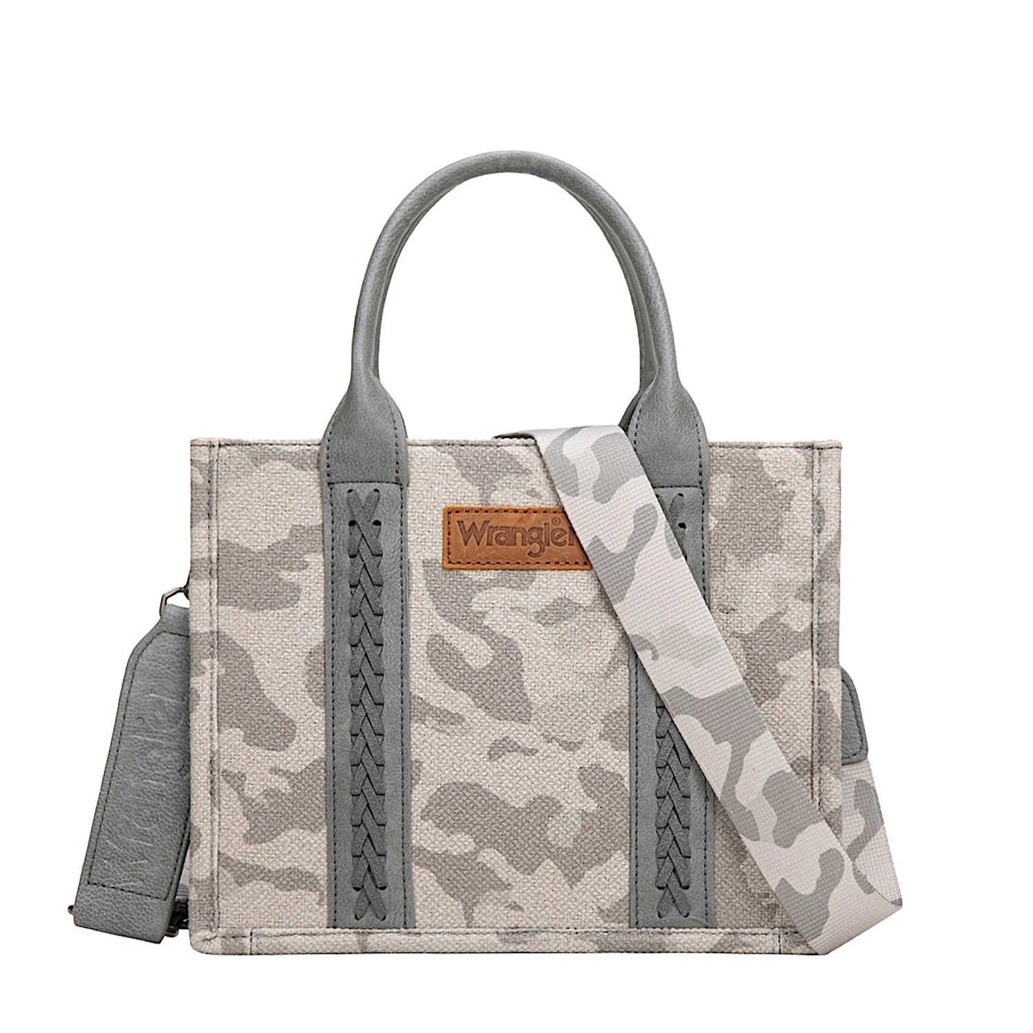 Wrangler Women's Camo Print Crossbody Bag - Light Grey