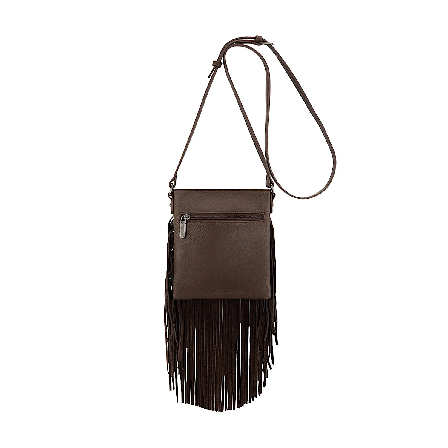 Wrangler Women's Denim Pocket Fringe Bag - Tan - Image 2