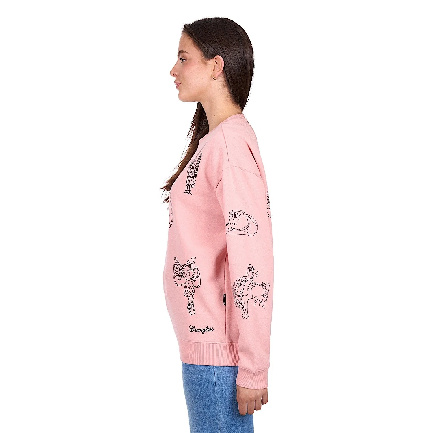 Wrangler Women's Mallory Crew - Rose - Image 2