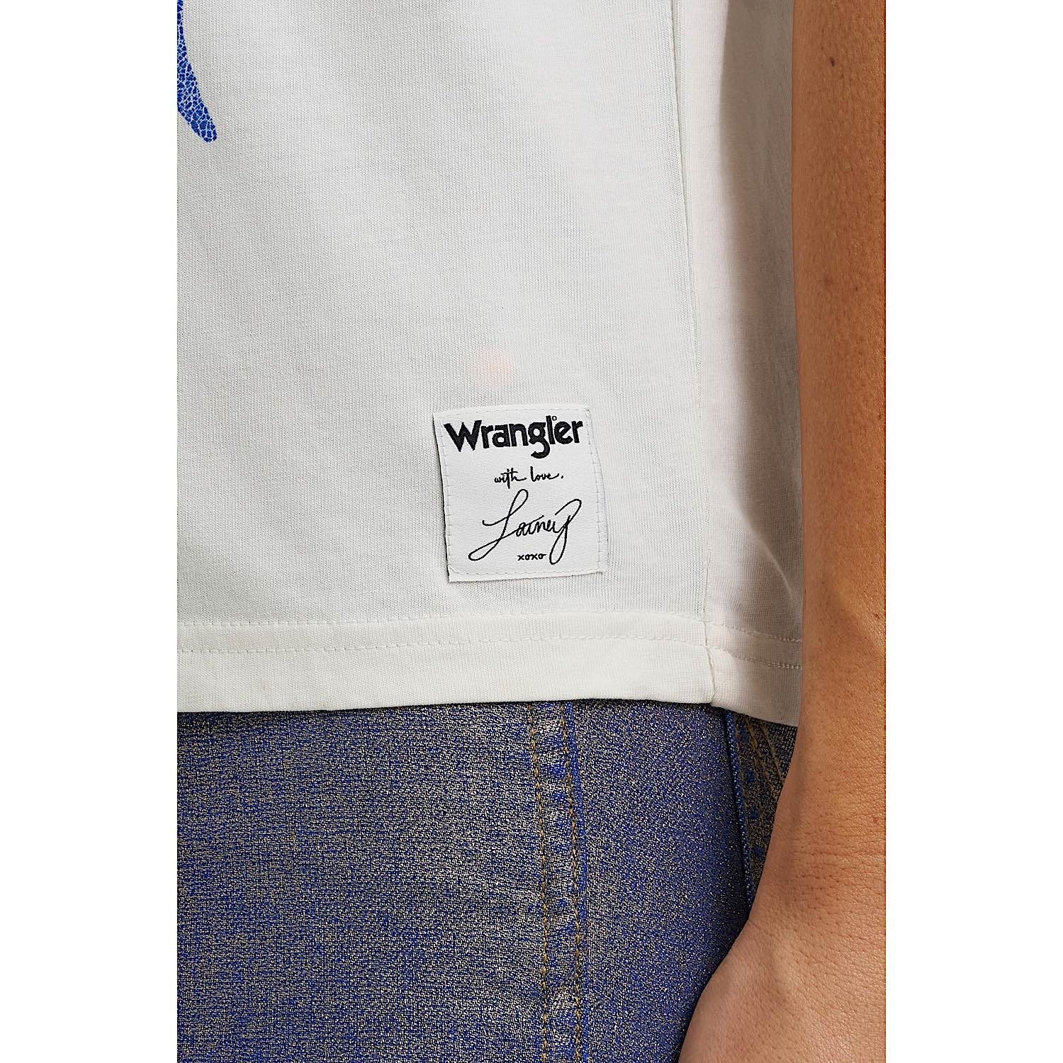 Wrangler X Lainey Wilson Womens Lonestar Regular Fit T Shirt - White - Image 3